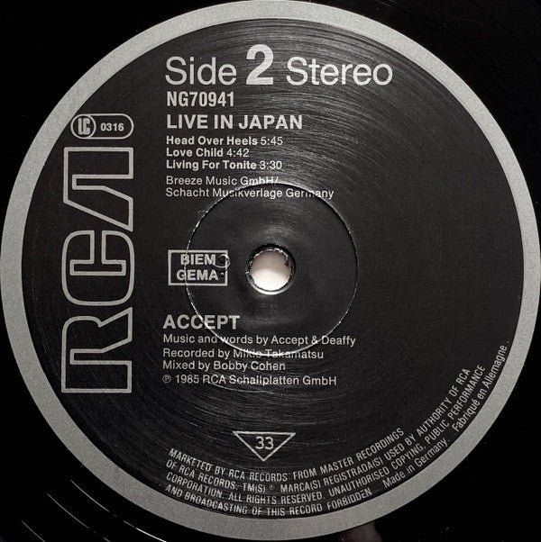 Accept : Kaizoku-Ban (12", EP)