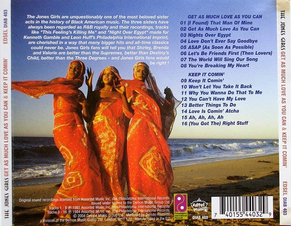The Jones Girls : Get As Much Love As You Can / Keep It Comin' (CD, Album, Comp, RE)