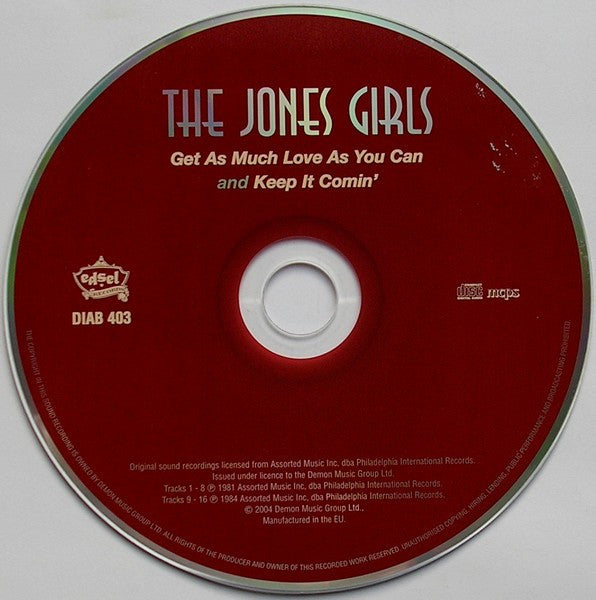 The Jones Girls : Get As Much Love As You Can / Keep It Comin' (CD, Album, Comp, RE)