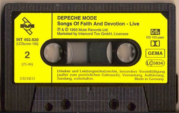 Depeche Mode : Songs Of Faith And Devotion Live (Cass, Album)