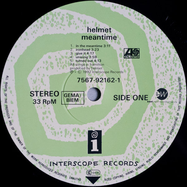 Helmet (2) : Meantime (LP, Album)