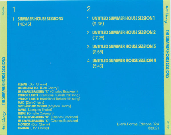 Don Cherry : The Summer House Sessions (2xCD, Album)