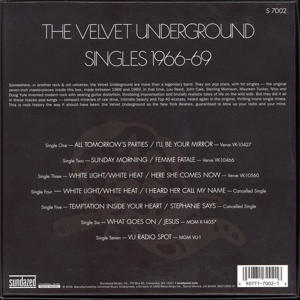 The Velvet Underground : Singles 1966-69 (7x7", Mono, RE + Box, Comp)