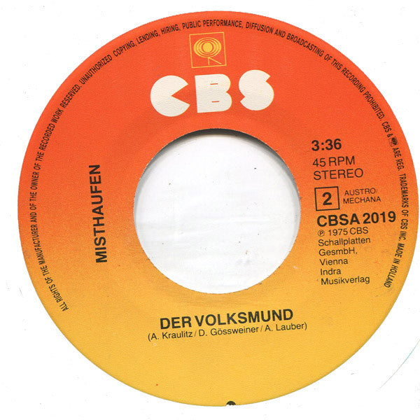 Misthaufen : Schabernack (7", Single, RP)