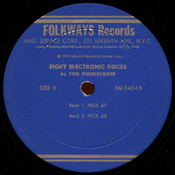 Tod Dockstader : Eight Electronic Pieces (LP, Album, RE)