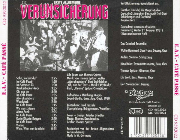 EAV (Erste Allgemeine Verunsicherung) : Café Passé (CD, Album, Ltd, RE)