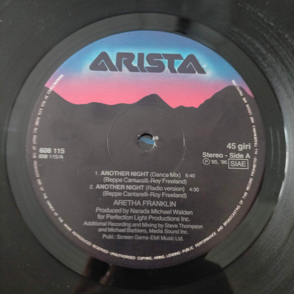 Aretha Franklin : Another Night / Who's Zoomin' Who (12")