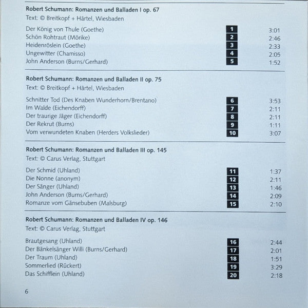 Robert Schumann - SWR Vokalensemble Stuttgart, Rupert Huber (2) : Romanzen Und Balladen Für Chor (CD)