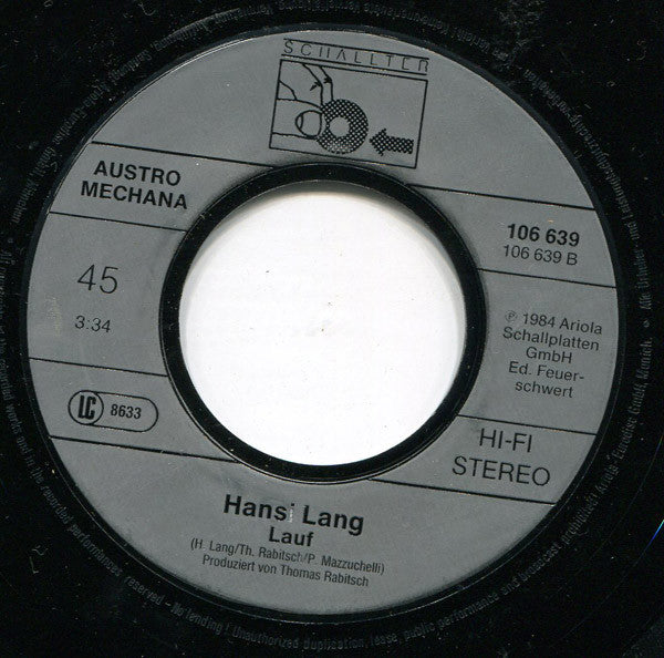 Hansi Lang : Josefine (7", Single)