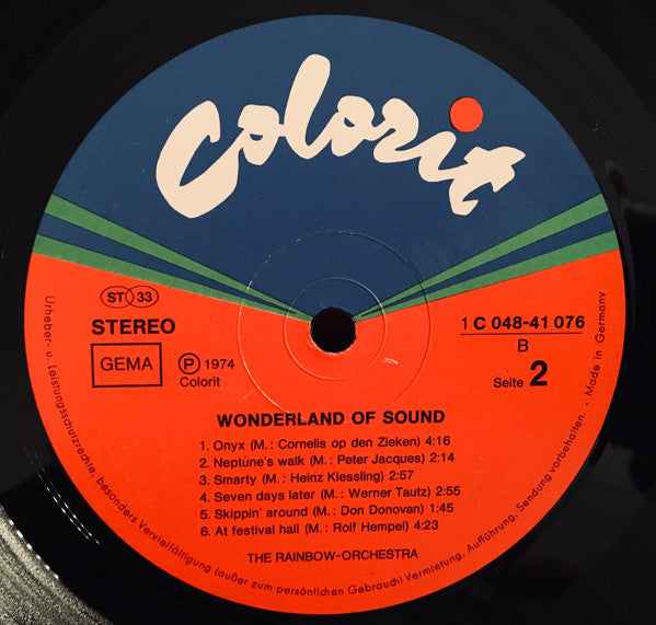 The Rainbow-Orchestra : Wonderland Of Sound (LP, Album)
