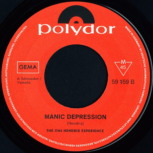 The Jimi Hendrix Experience : Foxy Lady / Manic Depression (7", Single, Mono)