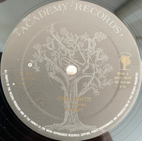 Tommy : One Night! (12")