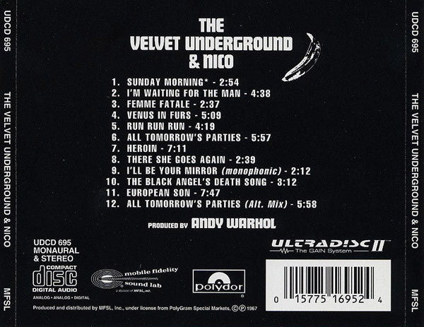 The Velvet Underground & Nico (3) : The Velvet Underground & Nico (CD, Album, Mono, RE, 24 )