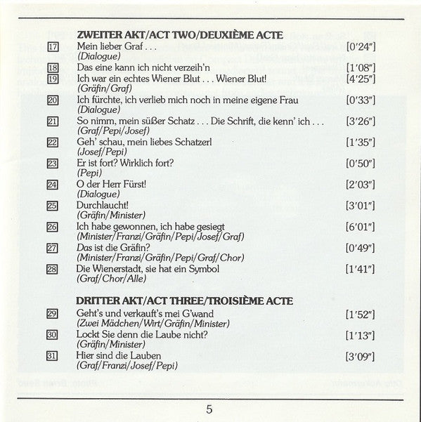 Johann Strauss Jr. – Elisabeth Schwarzkopf • Nicolai Gedda • Erich Kunz / Otto Ackermann : Wiener Blut • Vienna Blood (CD, Album, Mono, RE, RM)