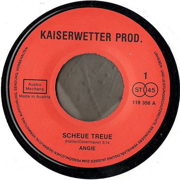 Angie Mörth : Scheue Treue / Goldfinger (7")