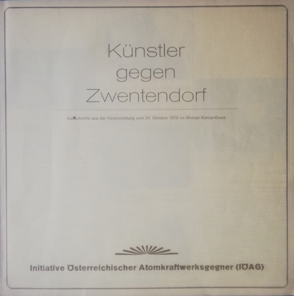 Various : Künstler Gegen Zwentendorf (LP, Album)