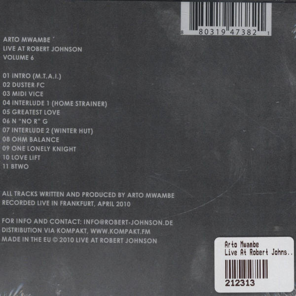 Arto Mwambe : Live At Robert Johnson Volume 6 (CD, Comp, Mixed)