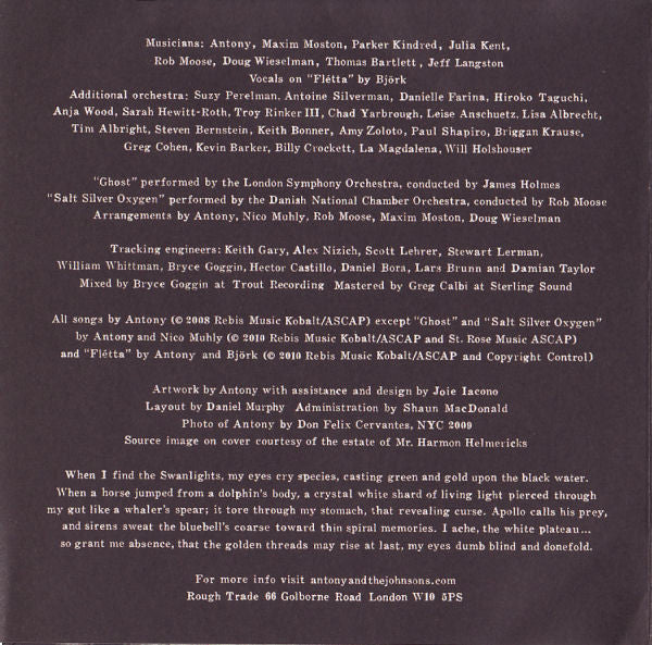 Antony And The Johnsons : Swanlights (CD, Album, Enh)