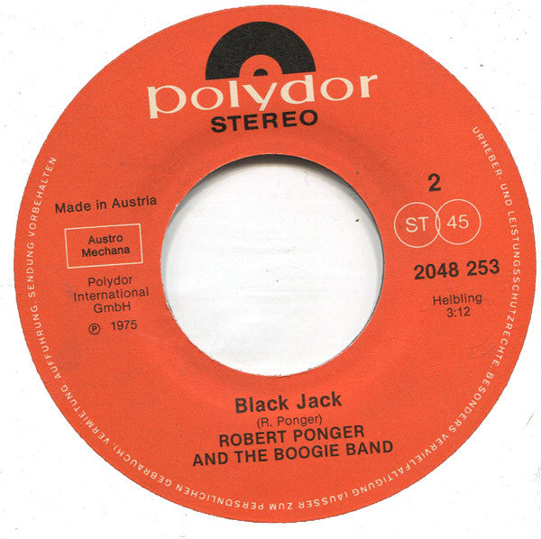 Robert Ponger : Blue Fountain / Black Jack (7", Single)