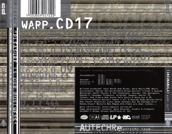 Autechre : Incunabula (CD, Album)