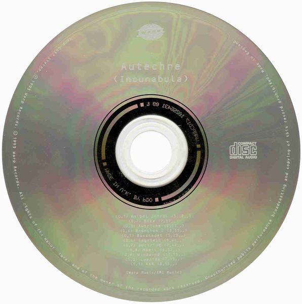 Autechre : Incunabula (CD, Album)