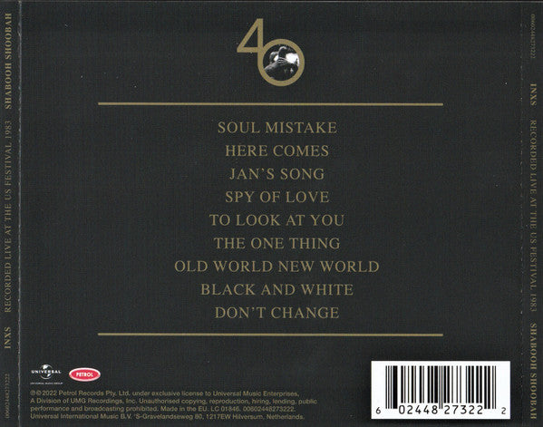 INXS : Recorded Live At The US Festival 1983 (Shabooh Shoobah) (CD, Album)