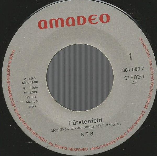 STS (3) : Fürstenfeld (7", Single)