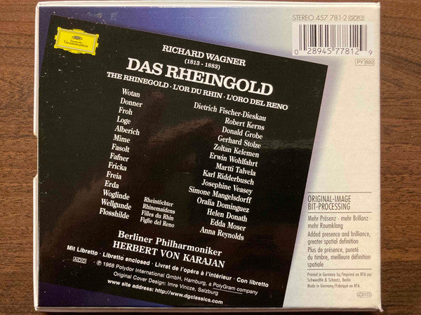Richard Wagner, Berliner Philharmoniker, Herbert Von Karajan : Das Rheingold (Box, Hin + 2xCD, Album, RE, RM, Uni)