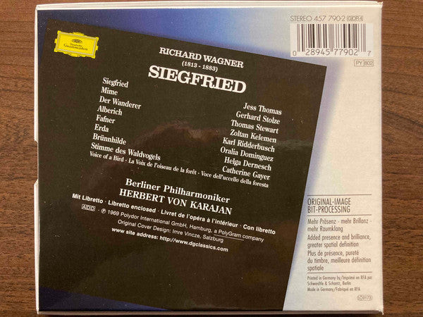 Richard Wagner - Berliner Philharmoniker, Herbert von Karajan : Siegfried (Box, Hin + 4xCD, Album, RE, RM, Uni)