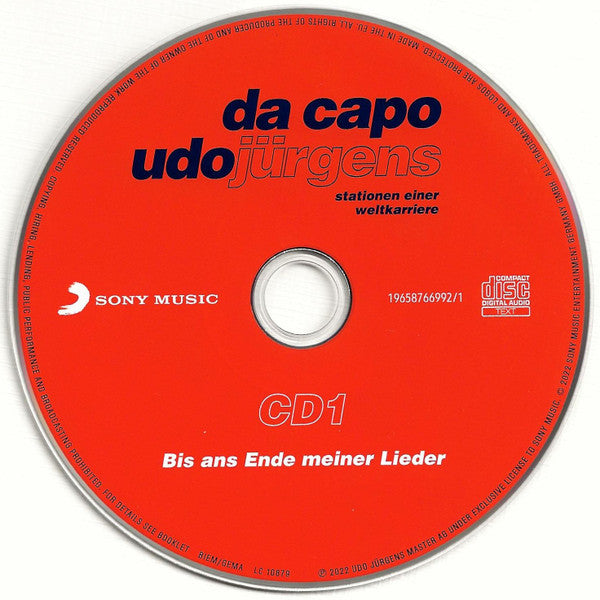 Udo Jürgens : Da Capo, Udo Jürgens! (3xCD, Comp, Mono)
