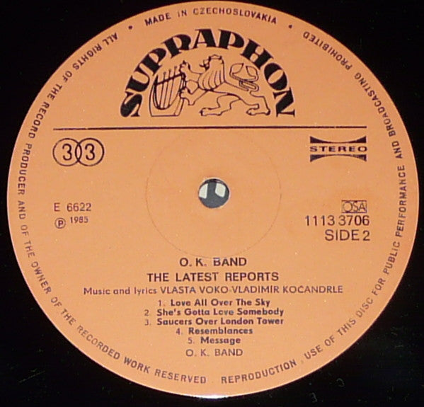 O.K. BAND* : The Latest Reports (LP, Album)