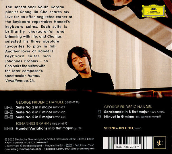 Seong-Jin Cho : The Handel Project (Handel: 3 Suites - Brahms: Handel Variations) (CD, Album)