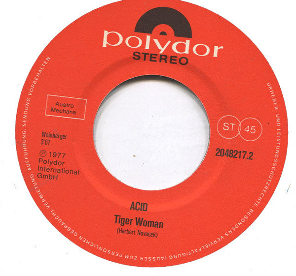 Acid (4) : I Wanna See You Boogie Tonight (7", Single)
