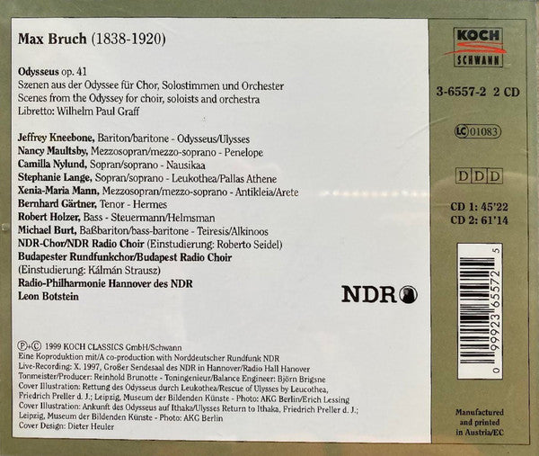 Max Bruch : Odysseus (2xCD, Album)