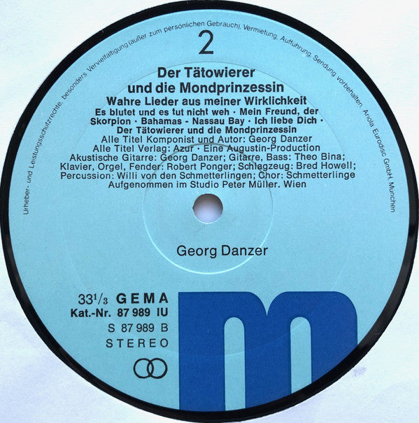 Georg Danzer : Der Tätowierer Und Die Mondprinzessin (LP, Album)