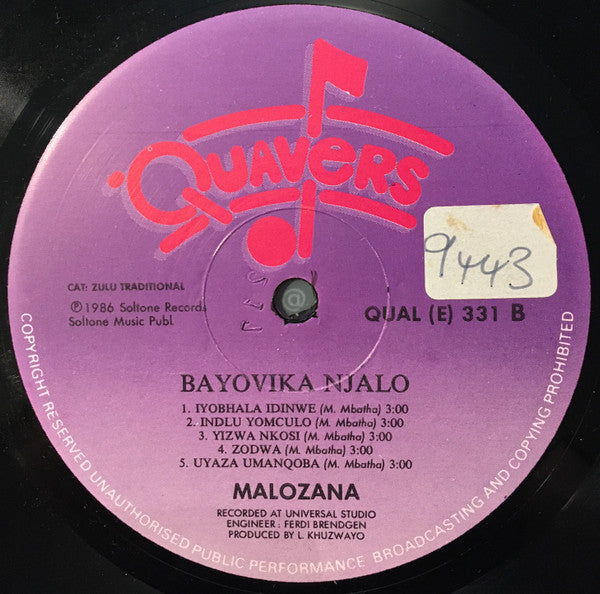 Malozana : Bayovika Njalo (LP, Album)