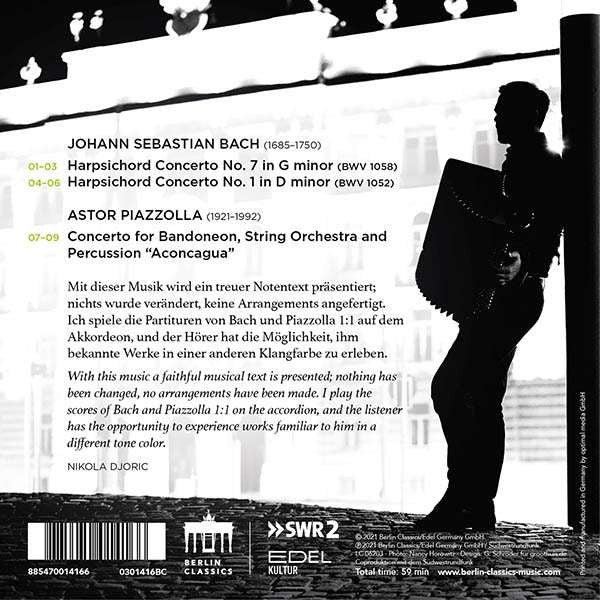 Nikola Djorić, Johann Sebastian Bach, Astor Piazzolla : Bach & Piazzolla (CD, Album)