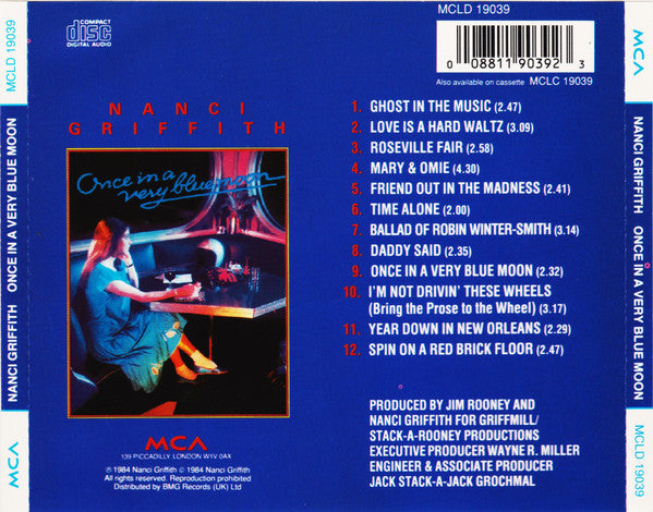 Nanci Griffith : Once In A Very Blue Moon (CD, Album, RE)