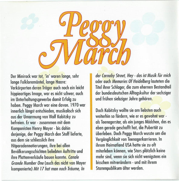 Peggy March : Ich Denk’ Zurück An Die Zeit (CD, Comp)
