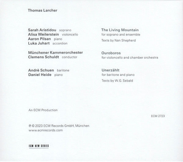 Thomas Larcher : The Living Mountain (CD, Album)