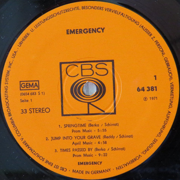 Emergency (6) : Emergency (LP, Album, Gat)