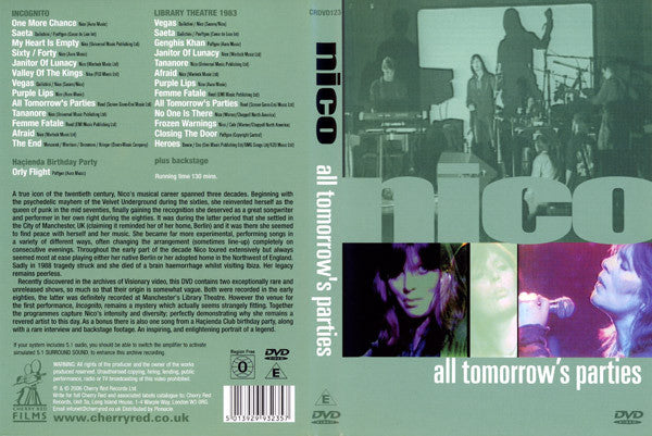 Nico (3) : All Tomorrow's Parties (DVD-V, PAL, Reg)