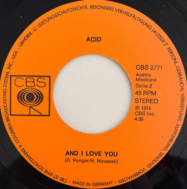 Acid (4) : Hey Freddy (7", Single)