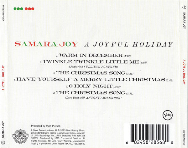 Samara Joy : A Joyful Holiday (CD, EP)