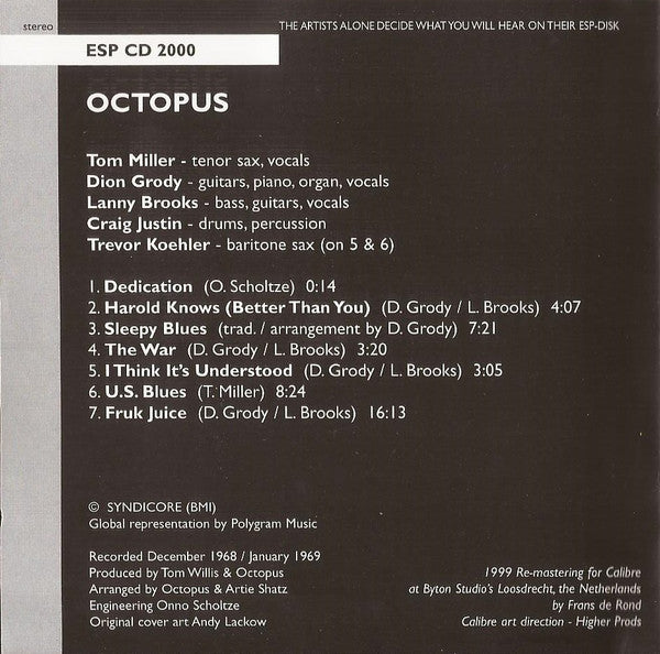 Octopus (12) : Octopus (CD, Album, RE, RM, Sli)