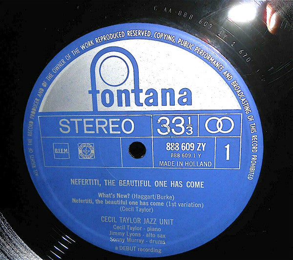 The Cecil Taylor Unit : Nefertiti, The Beautiful One Has Come (LP, Album)