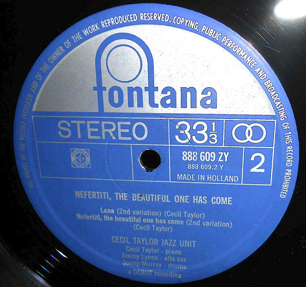 The Cecil Taylor Unit : Nefertiti, The Beautiful One Has Come (LP, Album)