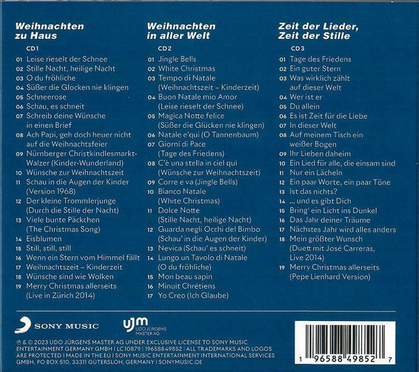 Udo Jürgens : Die Schönsten Lieder Zur Weihnachtszeit (3xCD, Comp)