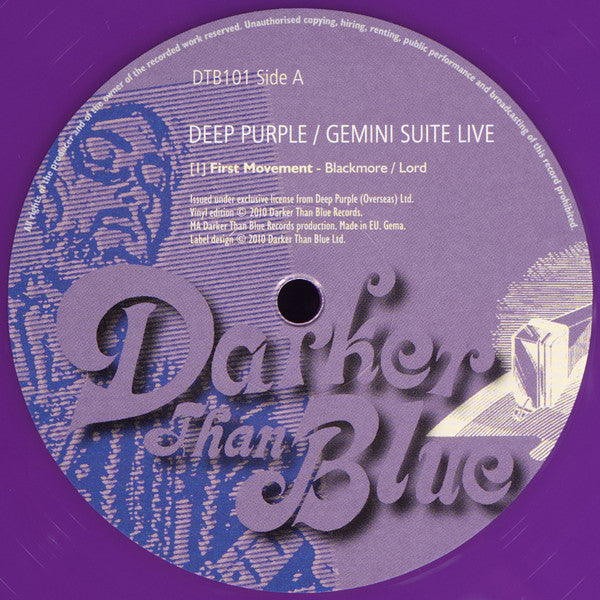 Deep Purple With The Orchestra Of The Light Music Society Conducted By Malcolm Arnold : Gemini Suite Live (LP, Album, Ltd, Pur)