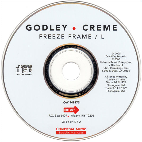 Godley • Creme* : L/Freeze Frame (CD, Comp)